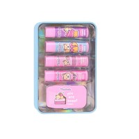 Yummy Lip Care Tin – Lip Balm 4 x 4gr 1 lip gloss 4,5ml & Τσίγκινο Κουτί 9 x 14 x 4,5 cm