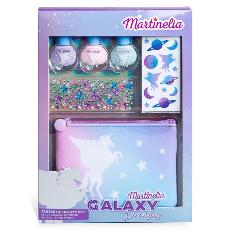 Galaxy Dreams Fantastic Beauty Set – Βερνύκια Νυχιών 3 Χ 4ml, Body Tattoos, Cosmetic Bag & Αυτοκόλλητα