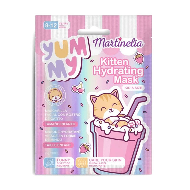 Yummy Kitten Hydrating Mask 25gr – Παιδική Μασκά Ομορφίας Πανί Με Σχέδιο Ηλικίες 8 με 12